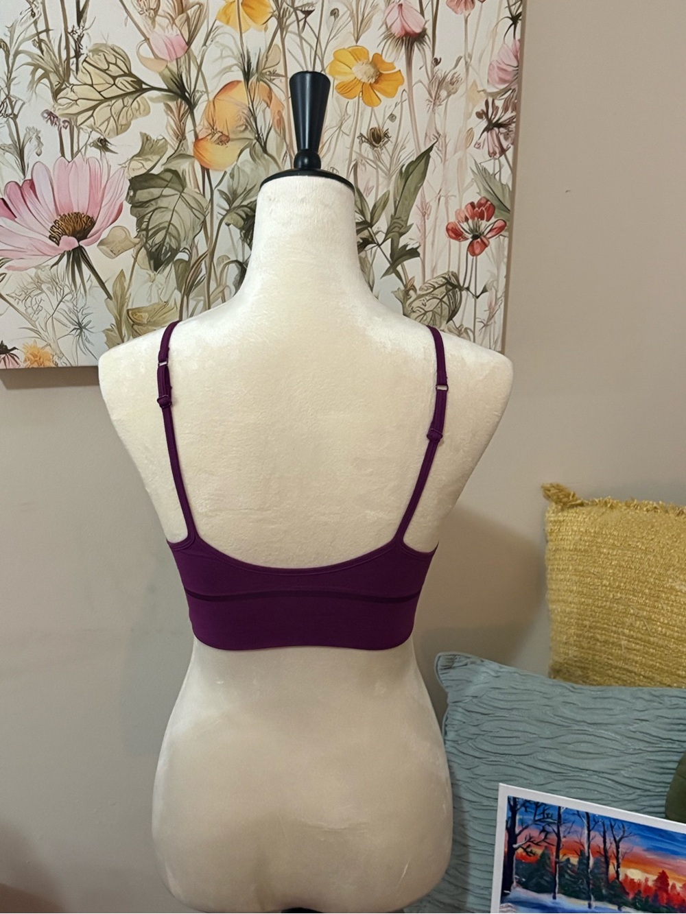 Jockey Plum V-Neck Bralette with Thin Straps - Picture 2 of 4